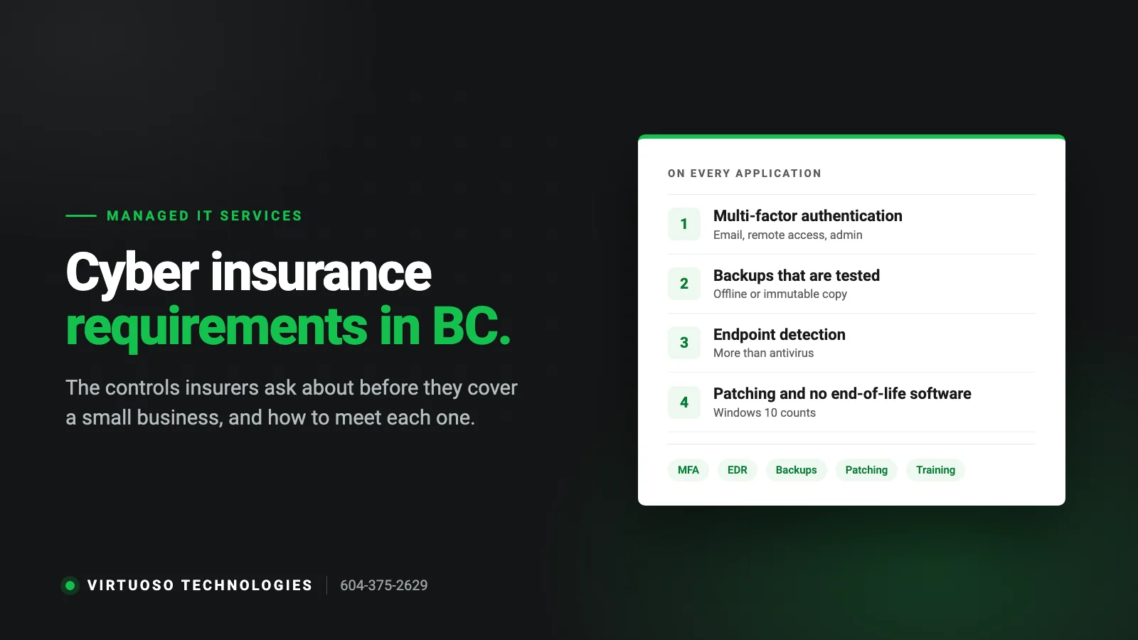 Cyber Insurance Requirements for Small Businesses in BC: What Insurers Now Ask For